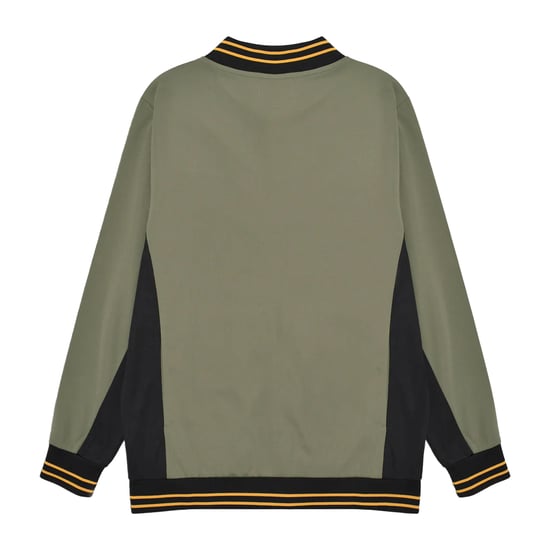 Lambretta Heren Vintage Track Jacket (Kaki Groen/Zwart/Goud) - Image 2