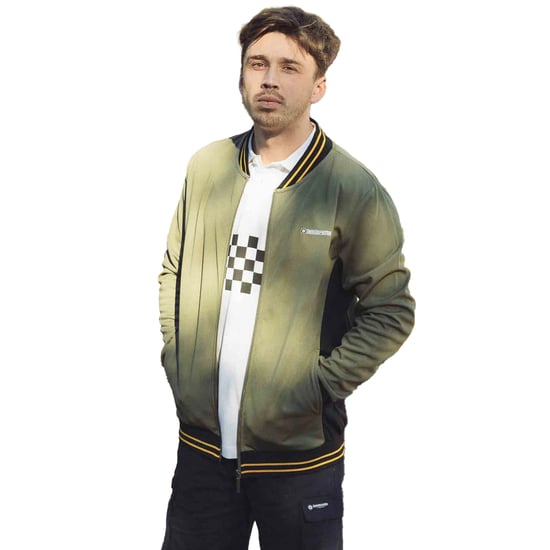 Lambretta Heren Vintage Track Jacket (Kaki Groen/Zwart/Goud) - Image 3