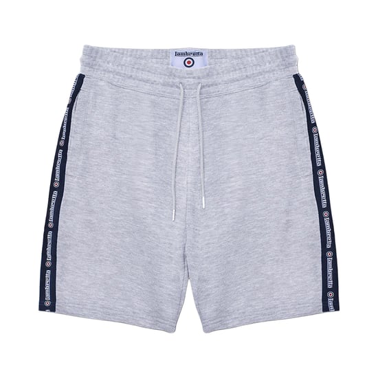 Lambretta Heren SS24 Getapete Shorts (Grijze Mergel) - Image 1