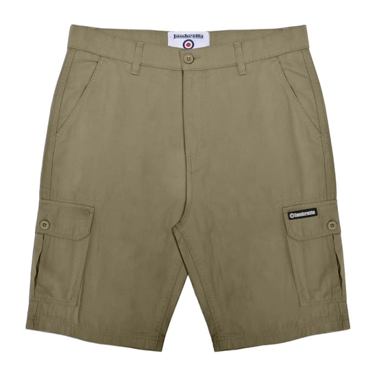Lambretta Heren SS25 Cargo Shorts (Kaki Groen) - Image 1
