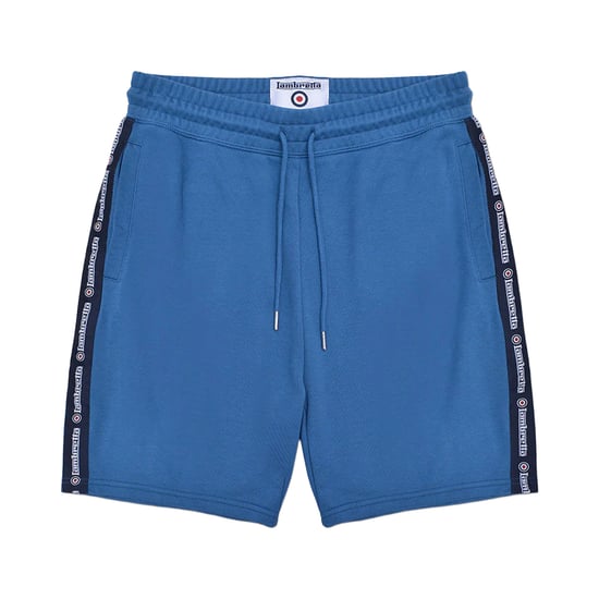 Lambretta Heren SS24 Getapete Shorts (Donkerblauw) - Image 1