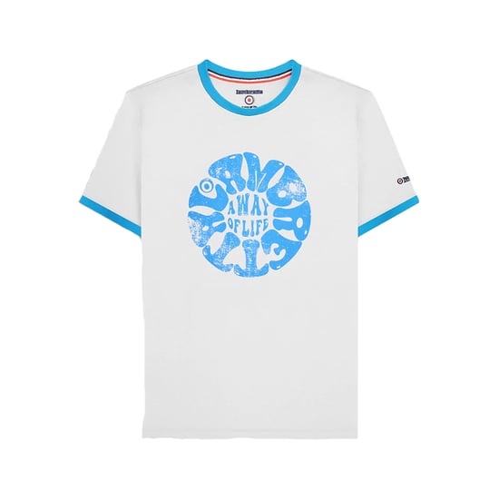 Lambretta Heren SS24 Ringer Festival T-Shirt (Wit) - Image 1