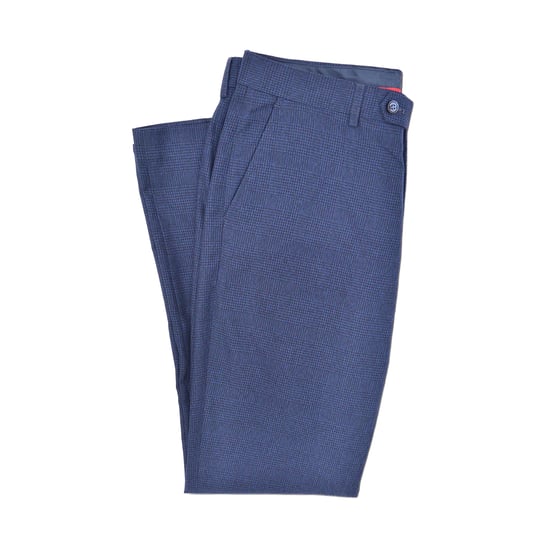 Lambretta Heren Spencer Geruite Pantalon (Marine) - Image 3