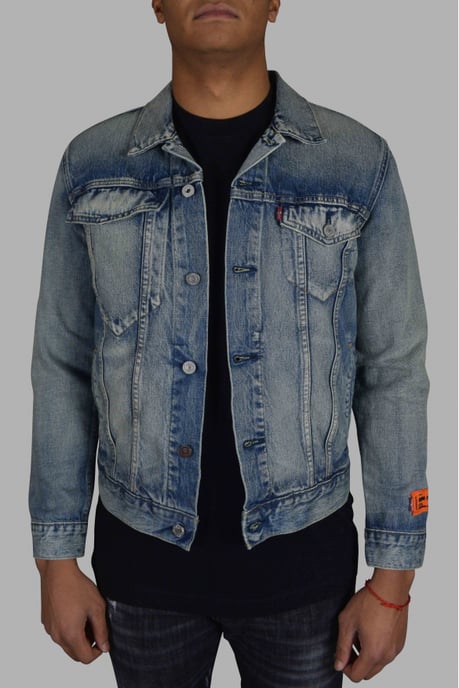Heron Preston Denim jack Blauw - Image 2