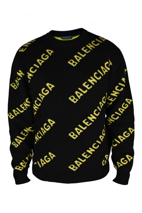 Balenciaga Logo gebreide trui zwart - Image 1