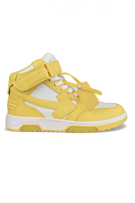Off-White Out of Office Mid Sneakers Geel - Image 1
