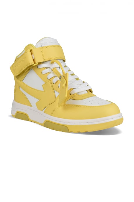 Off-White Out of Office Mid Sneakers Geel - Image 2