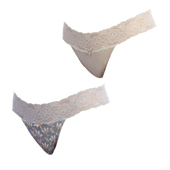 Pack-2 Coquettes Katoenen Strings 1032357 voor Dames - Image 1