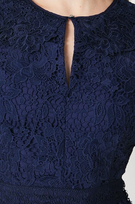 Occasion Lace Collared Midi Dress - Image 5