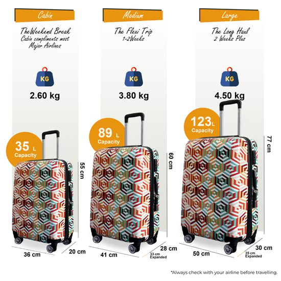 Uitbreidbare harde schaal met ombre kleurrijke 8 wielen kofferprint bagage - Image 2