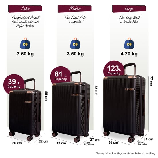 Uitbreidbare Marron harde schaal 8 wielen reiskoffer - Image 2