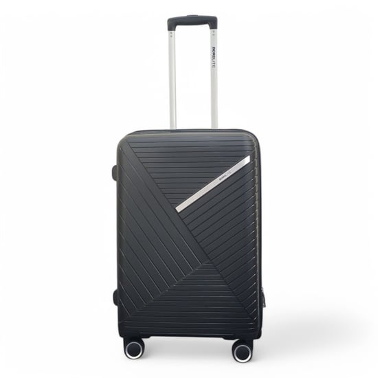 Robuuste harde zwarte koffer met 8 wielen voor op reis of op vakantie - Image 6