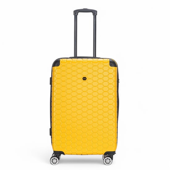 Uitbreidbare gele harde ABS-koffer met 8 wielen, reiskoffer, handbagage en vakantiekoffer - Image 6