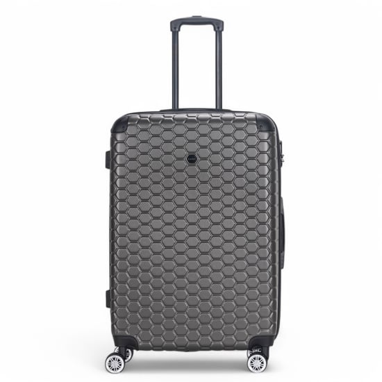 Uitbreidbare houtskoolzwarte harde ABS-koffer met 8 wielen, reiskoffer, handbagage en vakantiekoffer - Image 6