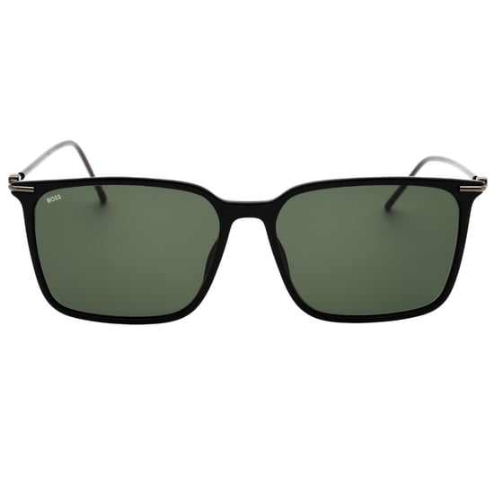Hugo Boss groene lens dunne benen zwarte zonnebril - Image 1