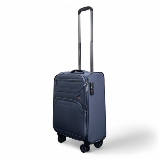 Zachte koffer in de cabine, grijs, 55 x 37 x 20 cm, nylon koffer, geschikt voor Easyjet, Ryanair - Image 4