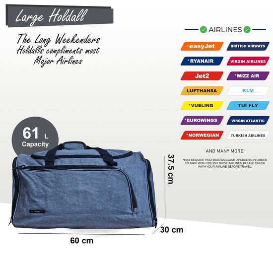 Extra grote weekendtas, handbagage, sporttas voor in de handbagage - Image 2