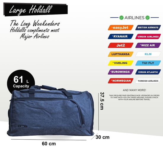 Extra grote weekendtas, handbagage, sporttas voor in de handbagage - Image 2