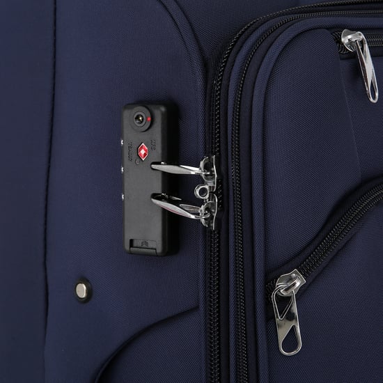 Blauwe zachte koffer 8-wiel bagageset TSA lichte handbagage handbagage - Image 5