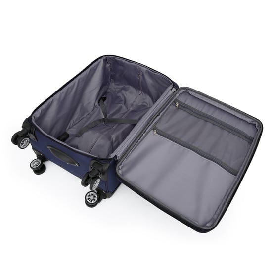 Blauwe zachte koffer 8-wiel bagageset TSA lichte handbagage handbagage - Image 6