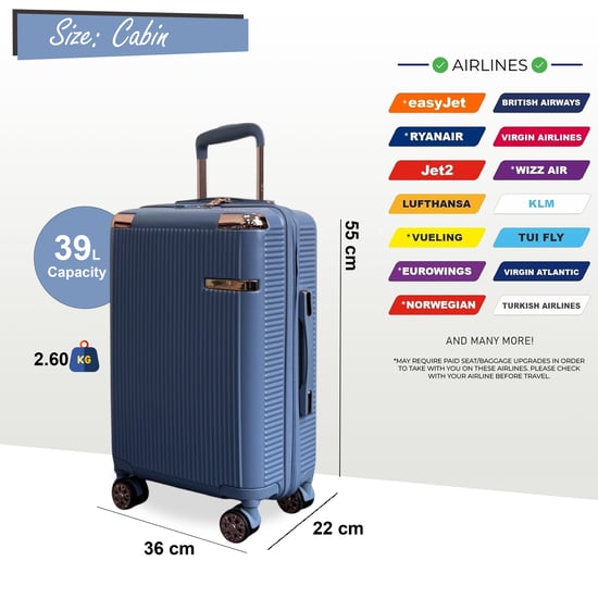 Harde koffer 55 x 36 x 22 cm PC koffer Bagage geschikt voor Easyjet, Ryanair - Image 2