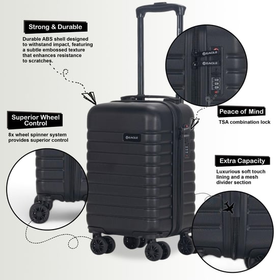 ABS Hardshell Onderstoel Cabinekoffer 45 x 25 x 20 cm Bagage Geschikt voor Rynair - Image 3