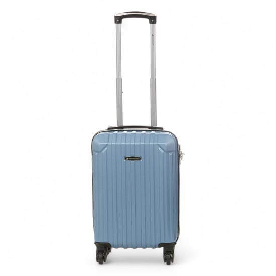 Harde koffer met blauwe ABS-behuizing en 8 wielen voor onder de stoel - Image 1