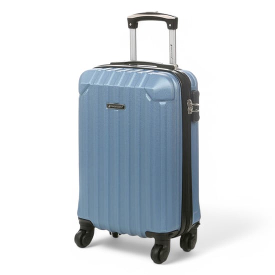 Harde koffer met blauwe ABS-behuizing en 8 wielen voor onder de stoel - Image 4