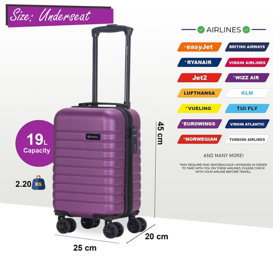 ABS Hardshell Onderstoel Cabinekoffer 45 x 25 x 20 cm Bagage Geschikt voor Rynair - Image 2