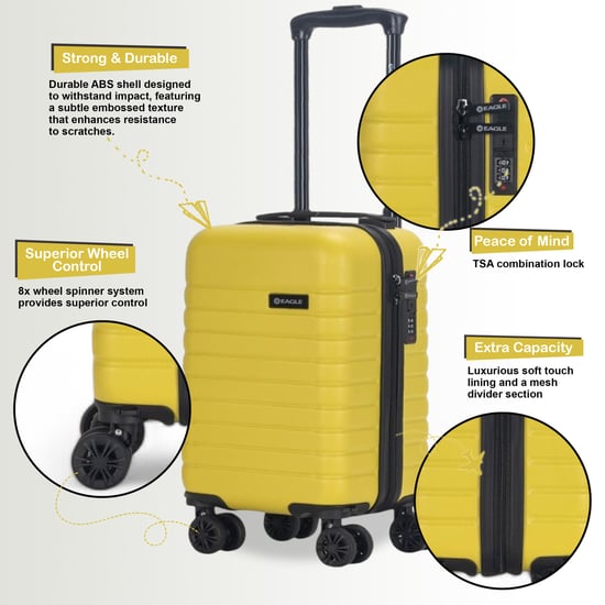 ABS Hardshell Onderstoel Cabinekoffer 45 x 25 x 20 cm Bagage Geschikt voor Rynair - Image 3