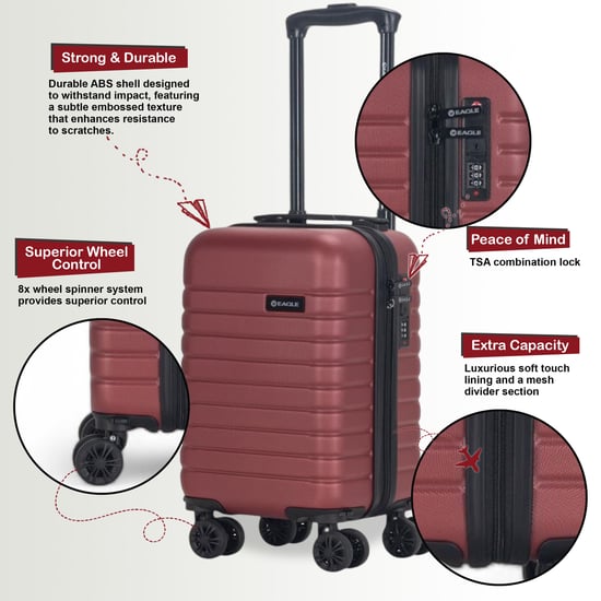 ABS Hardshell Onderstoel Cabinekoffer 45 x 25 x 20 cm Bagage Geschikt voor Rynair - Image 3
