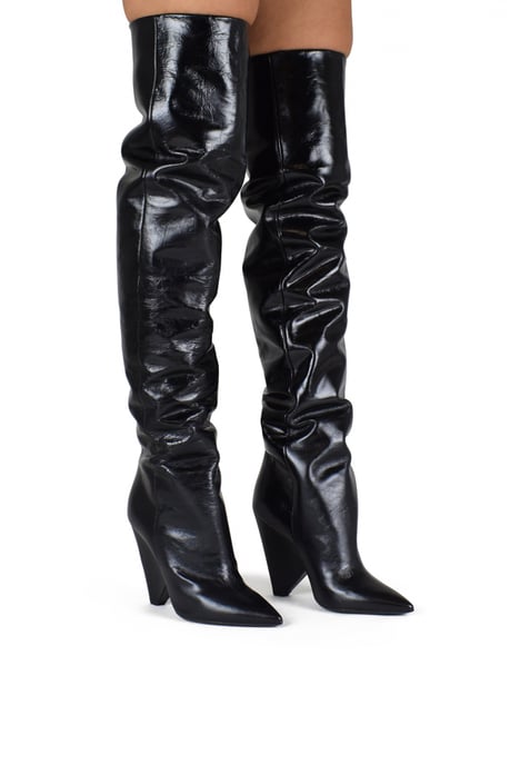 Saint Laurent Niki 105 overknee laarzen Zwart - Image 2