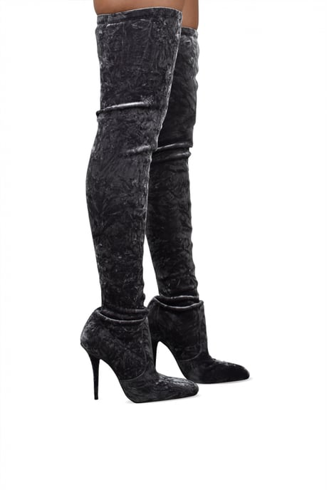 Saint Laurent Talia dijhoge laarzen Grijs - Image 2