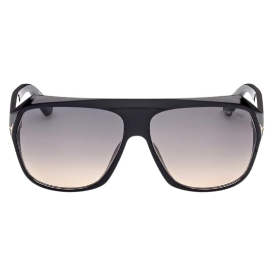 Tom Ford Hawkings-02 Gradient Smoke Lens Glanzend zwarte zonnebril - Image 1