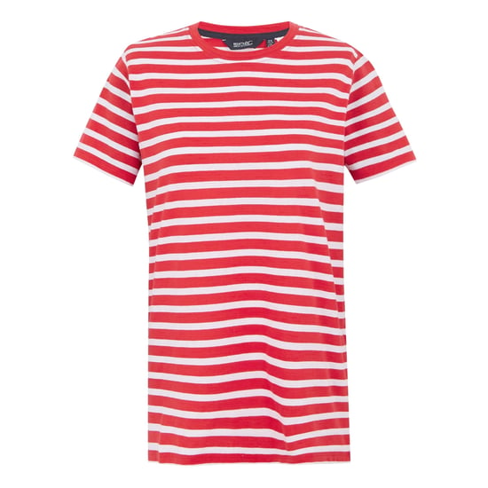 Regatta Dames/Dames Bayletta Gestreept T-shirt (Hoog risico Rood/Wit) - Image 1