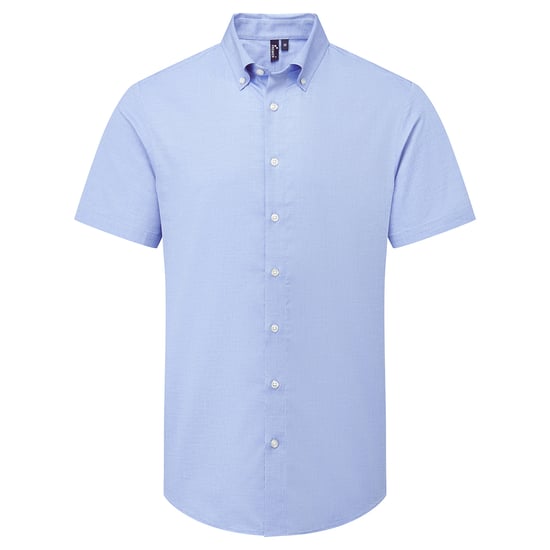 Premier Heren Supreme Oxford overhemd met korte mouwen (Oxford Blauw) - Image 1