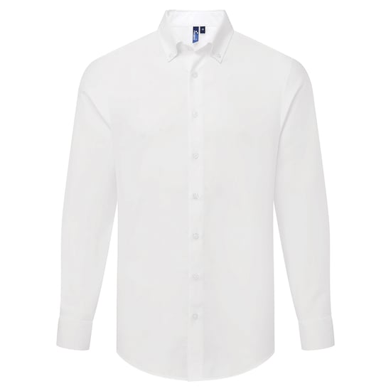 Premier Heren Supreme Oxford Formeel Overhemd Met Lange Mouwen (Wit) - Image 1