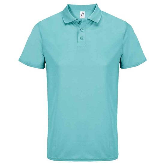 SOLS Unisex Pitcher gerecycled polyester poloshirt voor volwassenen (Zwembad Blauw) - Image 1