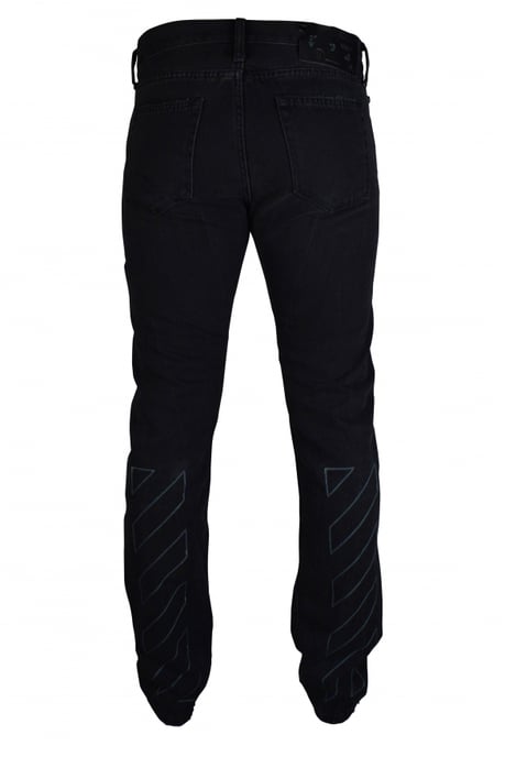 Gebroken witte jeans zwart - Image 4