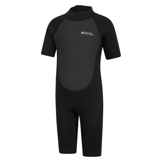 Mountain Warehouse Wetsuit met kort logo voor kinderen/kids (Zwart) - Image 3