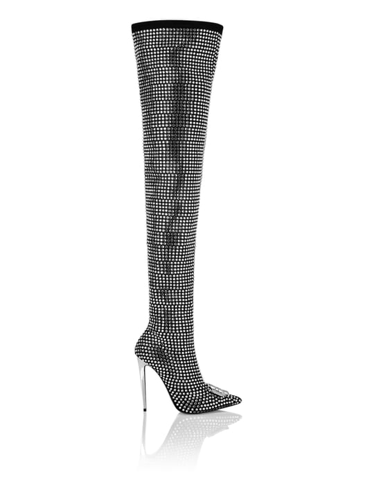 Laarzen Hakken Overknees Gothic Plein - Image 4