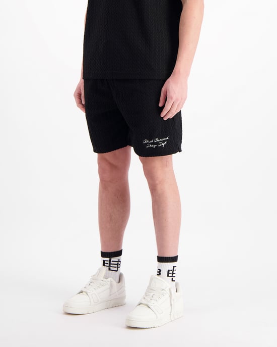 Zwarte Bananas Terry Lounge Shorts, Zwart - Image 2