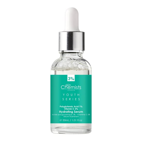 skinChemists Jeugdserie Hydraterend Serum Polyglutaminezuur 1%, Vitamine C 3% 30ml - Image 1