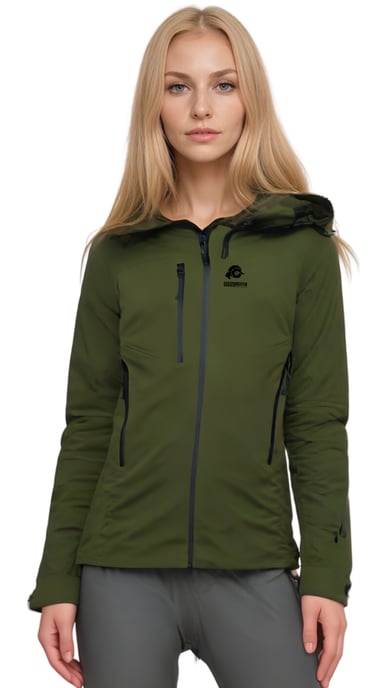 Dames Wandeljack 3-Laags Hardshell Olijfgroen - Image 2