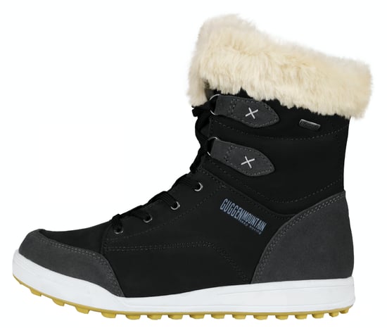 Dames Winterlaarzen Echt Leer met Imitatiebont Zwart - Image 2