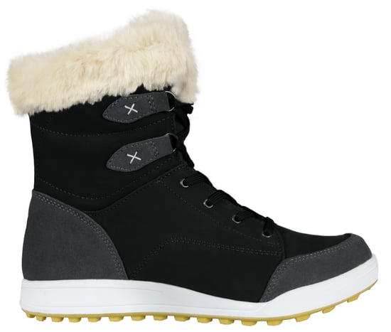 Dames Winterlaarzen Echt Leer met Imitatiebont Zwart - Image 3