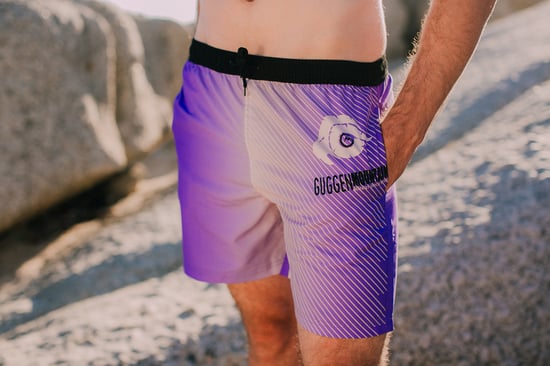 Zwemshort voor Heren met Patroonstrepen Paars - Image 4