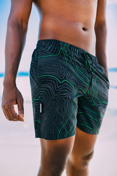 Zwembroek voor Heren, Strepen, Casual Boardshorts, Lijnenpatroon - Image 2