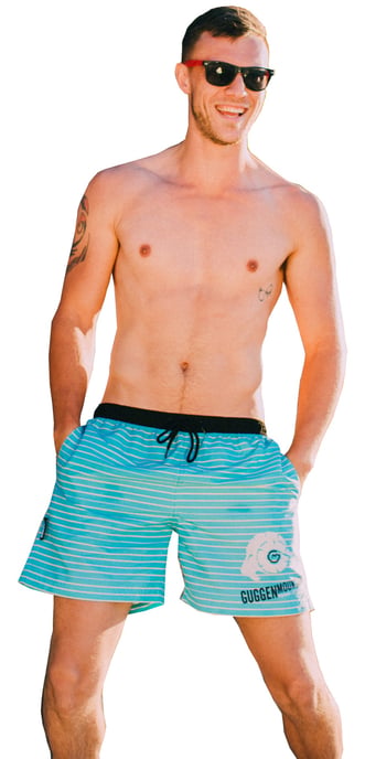Zwemshort voor Heren met Patroonstrepen Geel - Image 2