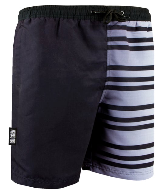 Zwemshort voor Heren met Patroonstrepen Wit Zwart - Image 1